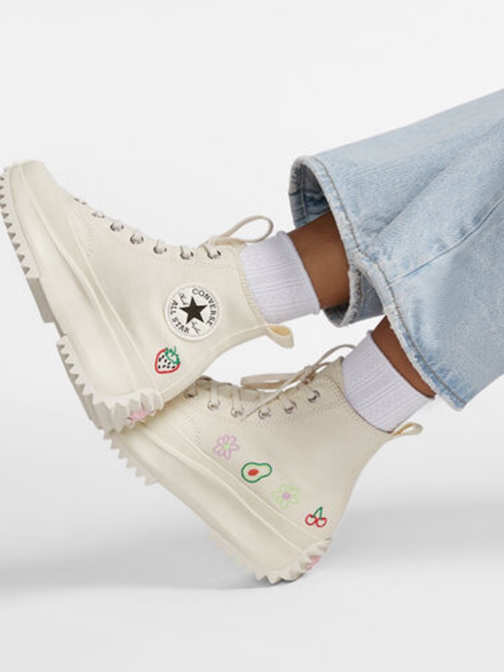Converse Run Star Hike Hi - Egret/Sunrise Pink